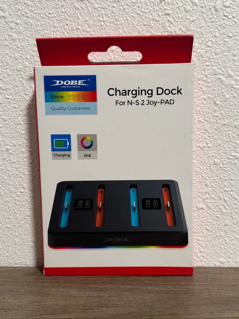 DOBE Charging Dock for Nintendo Switch 2 Joy-Con Controllers with RGB Lighting